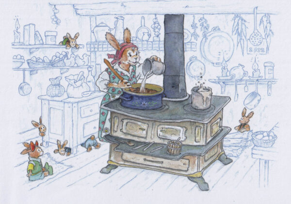 De Ooschterhàs ( livre tête-bêche De l’histoire des Lapins de Pâques et des préparatifs de la Fête…) – Image 3